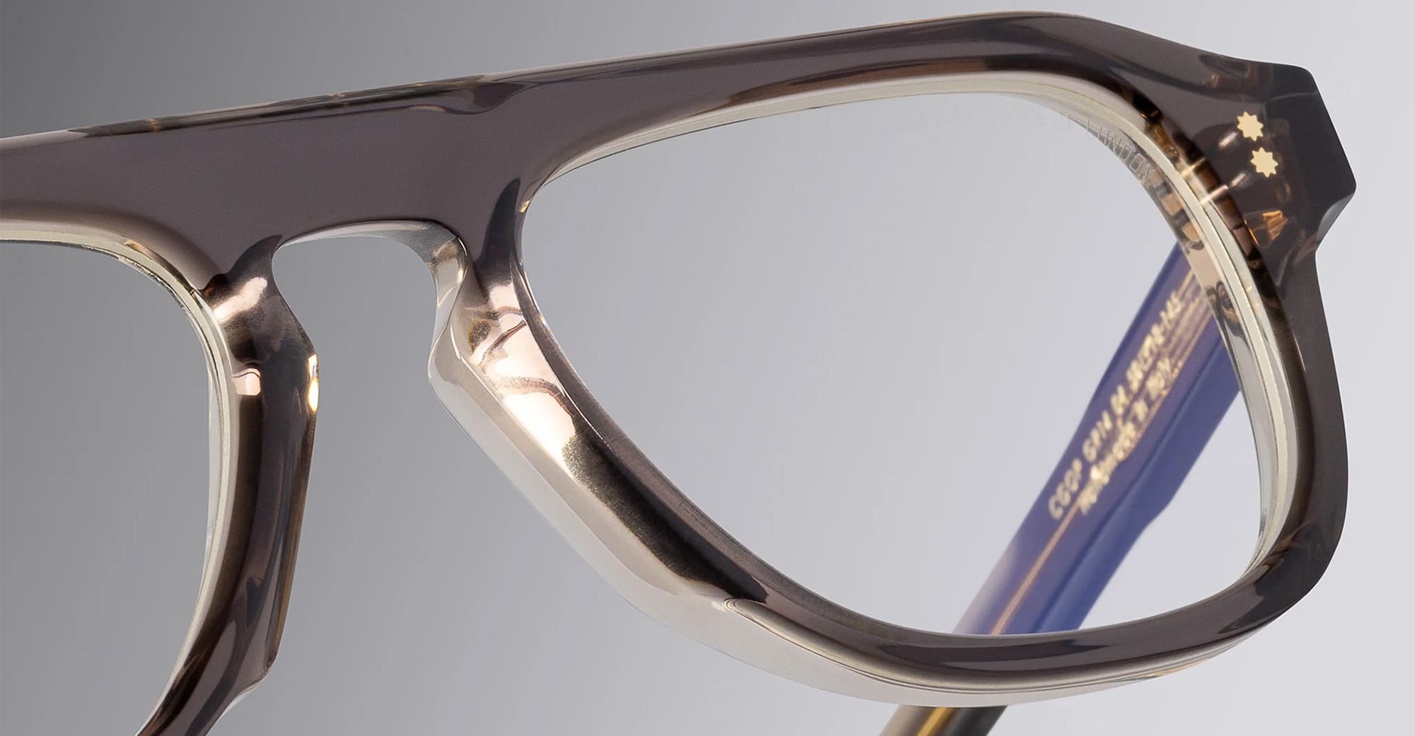 Ottica Mondello Roma - Cutler and Gross - CGOP-GR14-50-04 - GR14 - GREY ON GRANNY CHIC RX - Acetate - shape Aviator - grey - EYEWEAR - EYEGLASSES - Unisex,Uomo,Donna,Women,Men - lens Grey - Made In Italy