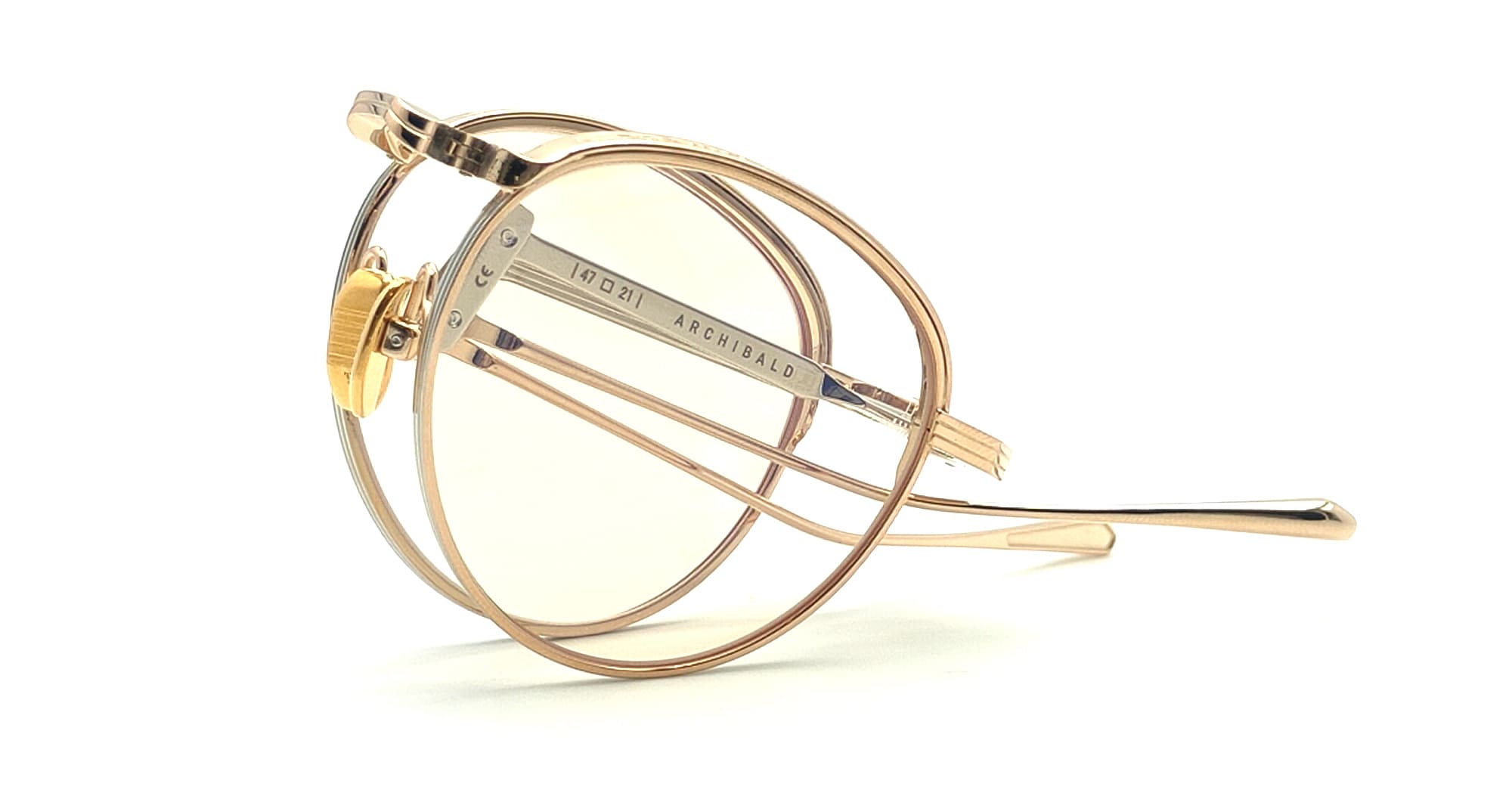 Ottica Mondello Roma - Jacques Marie Mage - JMMBHRX-54 - ARCHIBALD - ALTAN RX - Titanium - shape Round - Gold - EYEWEAR - SUNGLASSES - Uomo,Men - lens light brown - Made In Japan
