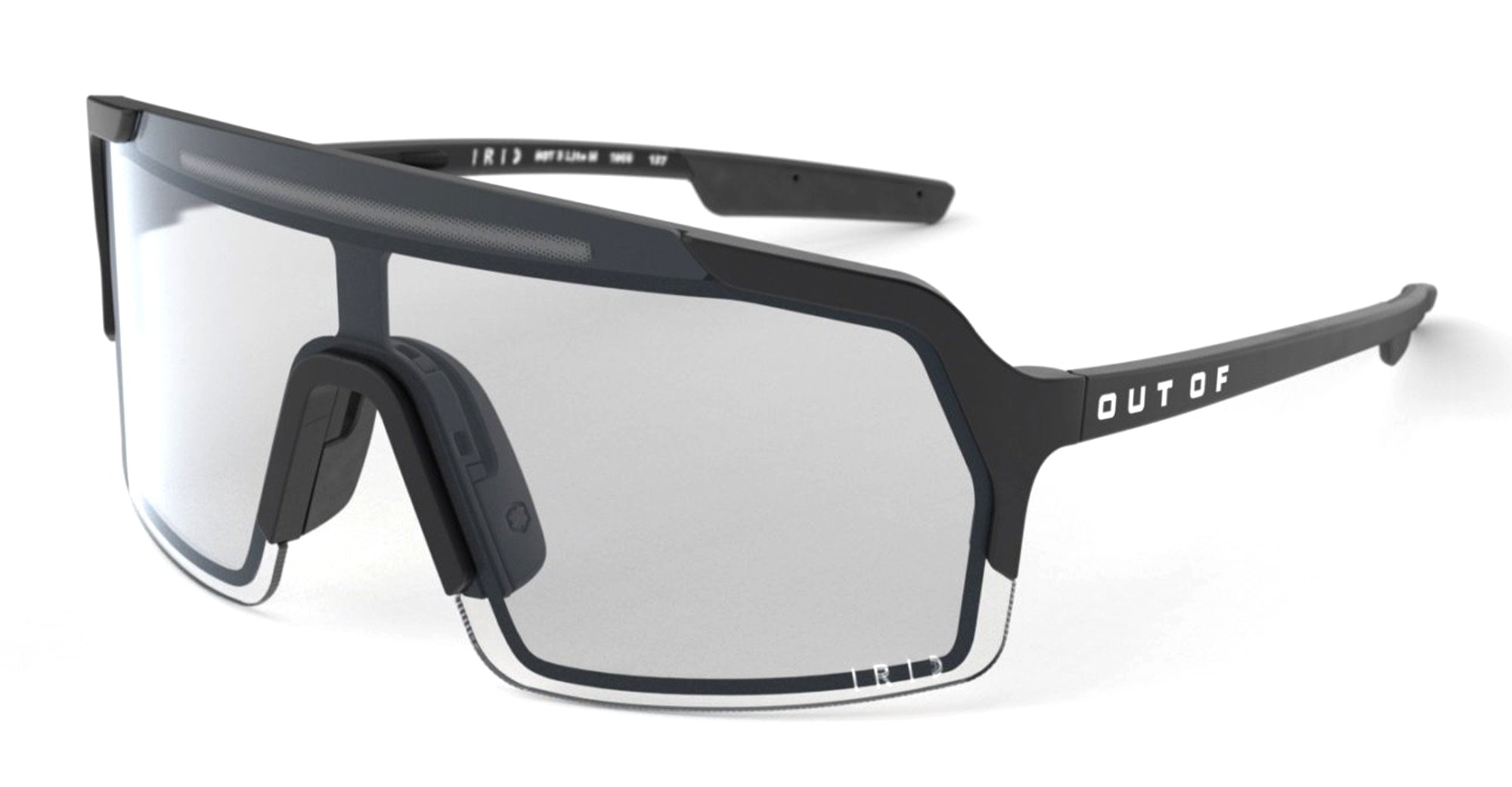 Ottica Mondello Roma - Out Of - XS185585L - Bot 3 LITE - Black / WHITE / IRID CLEAR LARGE - Acetate - shape Mask - black, white - EYEWEAR - SUNGLASSES - Unisex,Uomo,Donna,Women,Men - lens Grey - Made In Italy
