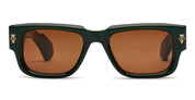 Ottica Mondello Roma - T HENRI - TAAR - TAYCAN - BRIGADE - Acetate - shape Squared - dark green - EYEWEAR - SUNGLASSES - Unisex,Uomo,Donna,Women,Men - lens bronze - Made In Japan