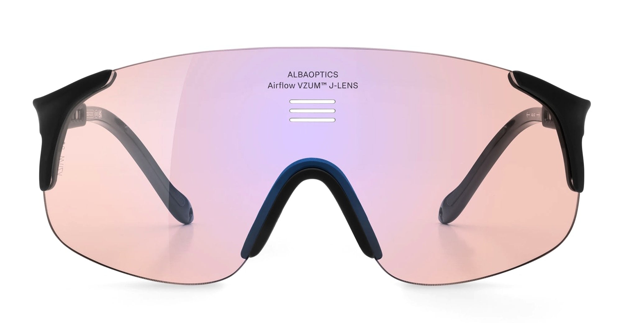 Ottica Mondello Roma - Alba Optics - 8050054515618 - JUMBO - BLACK / VZUM F-LENS FLM - Tr90 - shape Mask - Black - EYEWEAR - SUNGLASSES - Unisex,Uomo,Donna,Women,Men - lens purple - Made In Italy