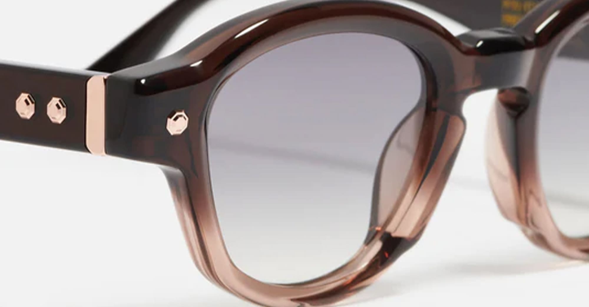 Ottica Mondello Roma - John Dalia - P10-C148 - PROJECT 10 - C148 Bicolore Brown / Rose Gold - Acetate - shape Panto - brown - EYEWEAR - SUNGLASSES - Unisex,Uomo,Donna,Women,Men - lens Gradient grey - Made In France