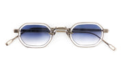 Ottica Mondello Roma - Sato - Erakis-AS-C-1 - ERAKIS - Antique Silver / Crystal - Acetate, titanium - shape Hexagonal - Silver - EYEWEAR - SUNGLASSES - Unisex,Uomo,Donna,Women,Men - lens Gradient blue - Made In Japan