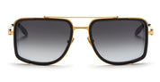 Ottica Mondello Roma - Akoni - AKS-500D-59 - STARGAZER - YELLOW GOLD / MATTE BLACK - Acetate, titanium - shape  - gold, black - EYEWEAR - SUNGLASSES - Uomo,Men - lens  - Made In Japan