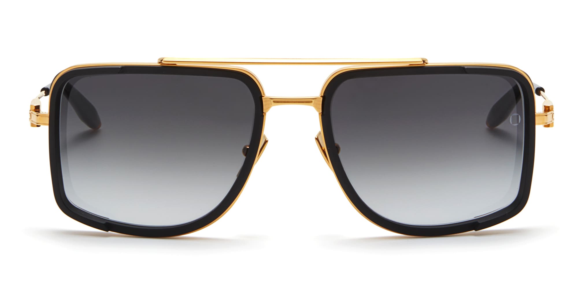 Ottica Mondello Roma - Akoni - AKS-500D-59 - STARGAZER - YELLOW GOLD / MATTE BLACK - Acetate, titanium - shape  - gold, black - EYEWEAR - SUNGLASSES - Uomo,Men - lens  - Made In Japan