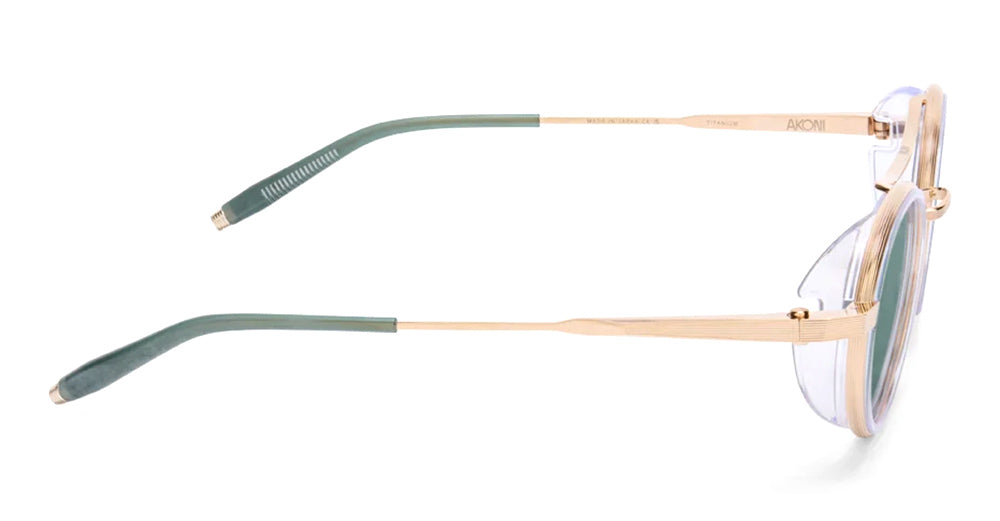 Ottica Mondello Roma - Akoni - AKS-532C-48 - ASTRIA - CRYSTAL CLEAR - Titanium - shape  - crystal, gold - EYEWEAR - SUNGLASSES - Unisex,Uomo,Donna,Women,Men - lens  - Made In Japan
