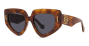 Ottica Mondello Roma - Loewe - LW40155I5153V - LW40155I - HAVANA - Acetate - shape Diamond - Havana - EYEWEAR - SUNGLASSES - Donna,Women - lens Grey - Made In Italy