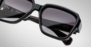 Ottica Mondello Roma - Jacques Marie Mage - JMMFR-6P - ALFRED - BLOODSTONE - Acetate - shape Squared - black, burgundy - EYEWEAR - SUNGLASSES - Unisex,Uomo,Donna,Women,Men - lens Black - Made In Japan