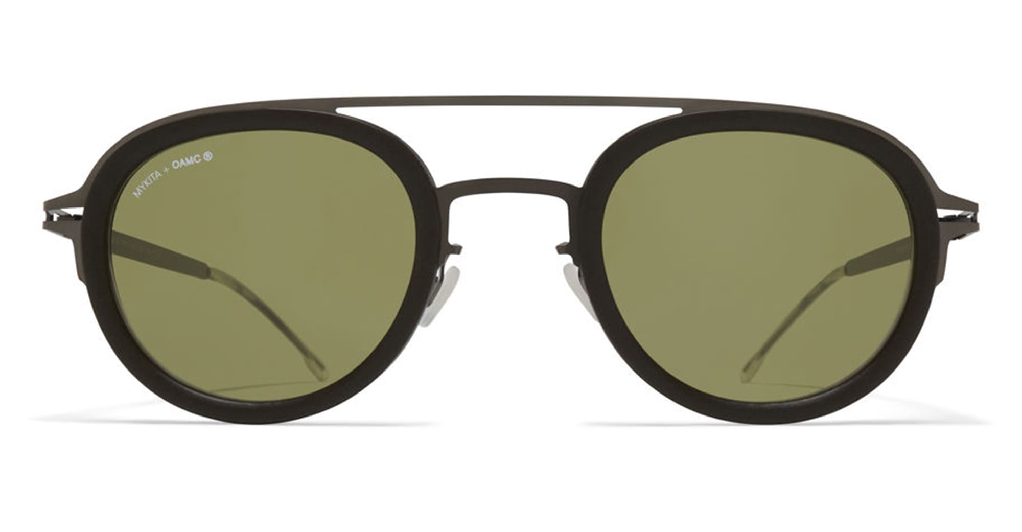 Ottica Mondello Roma - Mykita - 10089968 - GRUNT - MH78 Safari green / shiny graphite - stainless steel - shape Pilot - Black - EYEWEAR - SUNGLASSES - Unisex,Uomo,Donna,Women,Men - lens Green - Made In Germany