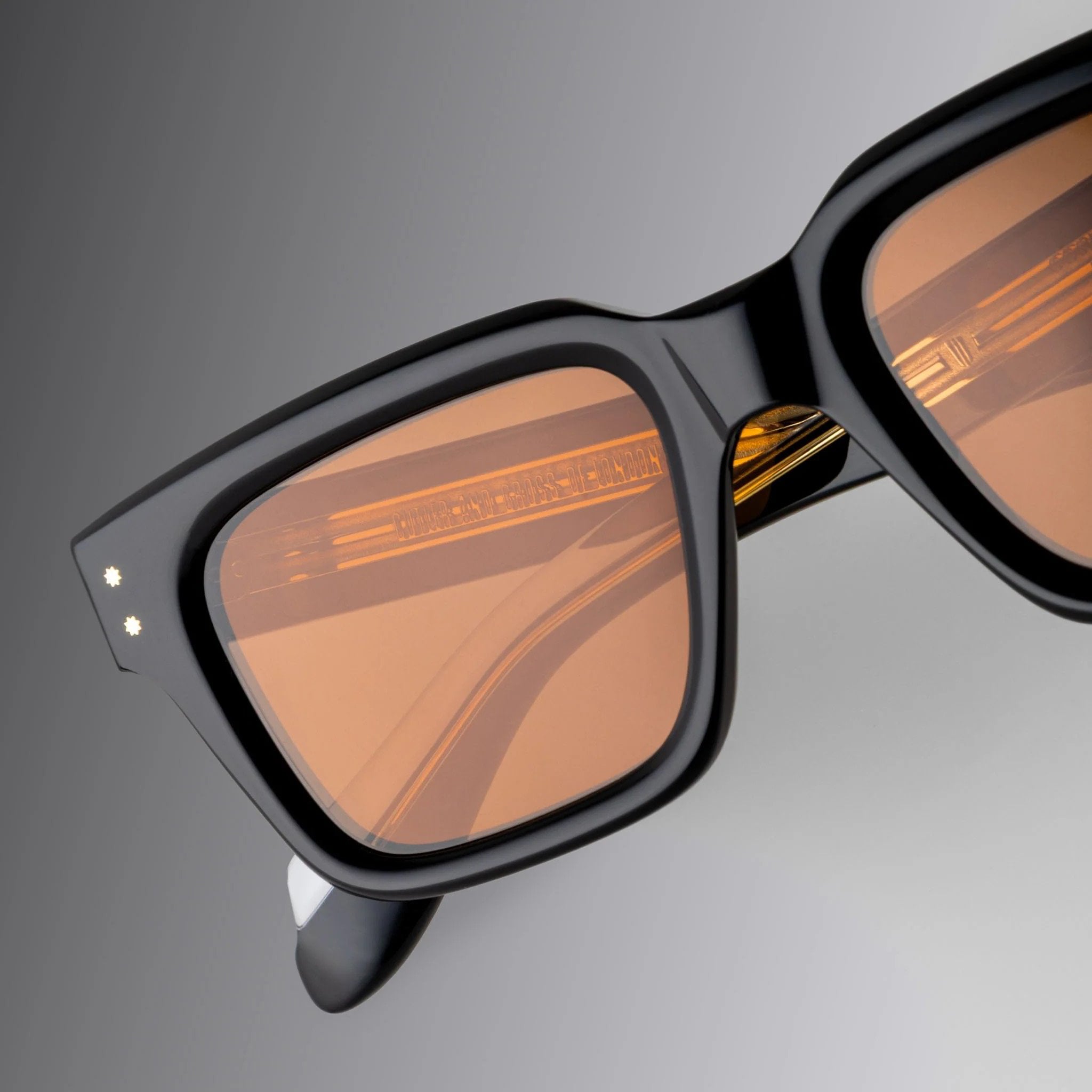 Ottica Mondello Roma - Cutler and Gross - CGSN-1434-53-01 - 1434 - BLACK - Acetate - shape Squared - Black - EYEWEAR - SUNGLASSES - Unisex,Uomo,Donna,Women,Men - lens Brown - Made In Italy