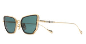 Ottica Mondello Roma - Cutler and Gross - GFSN-026-53-01 - THE GREAT FROG - PAISLEY - GOLD / DARK GREY - Titanium - shape Cat-eye - gold, grey - EYEWEAR - SUNGLASSES - Donna,Women - lens Blue - Made In Japan