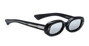 Ottica Mondello Roma - Jacques Marie Mage - JMMBES-K3 - BESSET - BLACK MIRROR - Acetate - shape Oval - Black - EYEWEAR - SUNGLASSES - Donna,Women - lens silver - Made In Japan