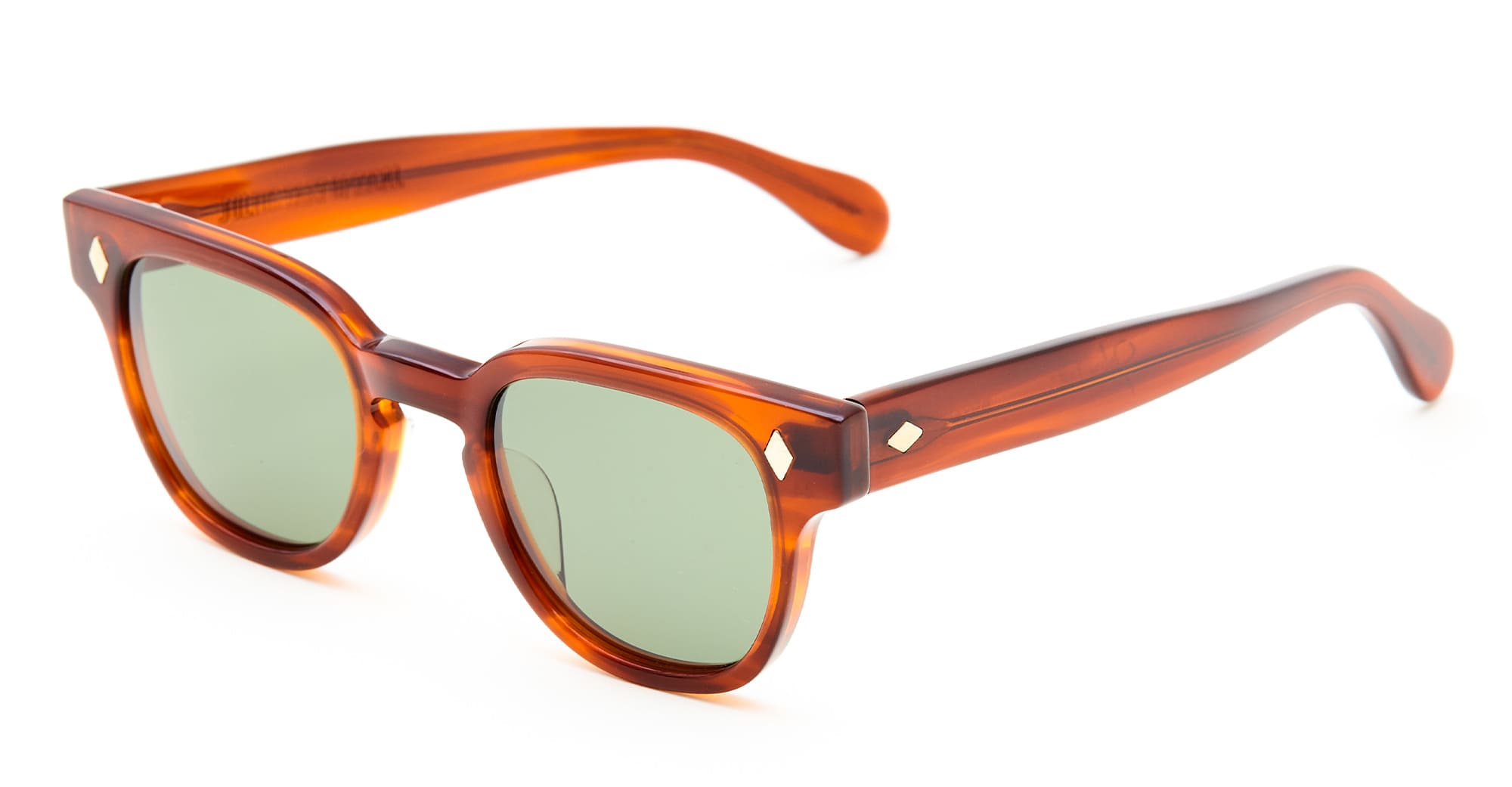 Julius Tart Bryan 48x23 - demi amber / green lens – Mondello 1962