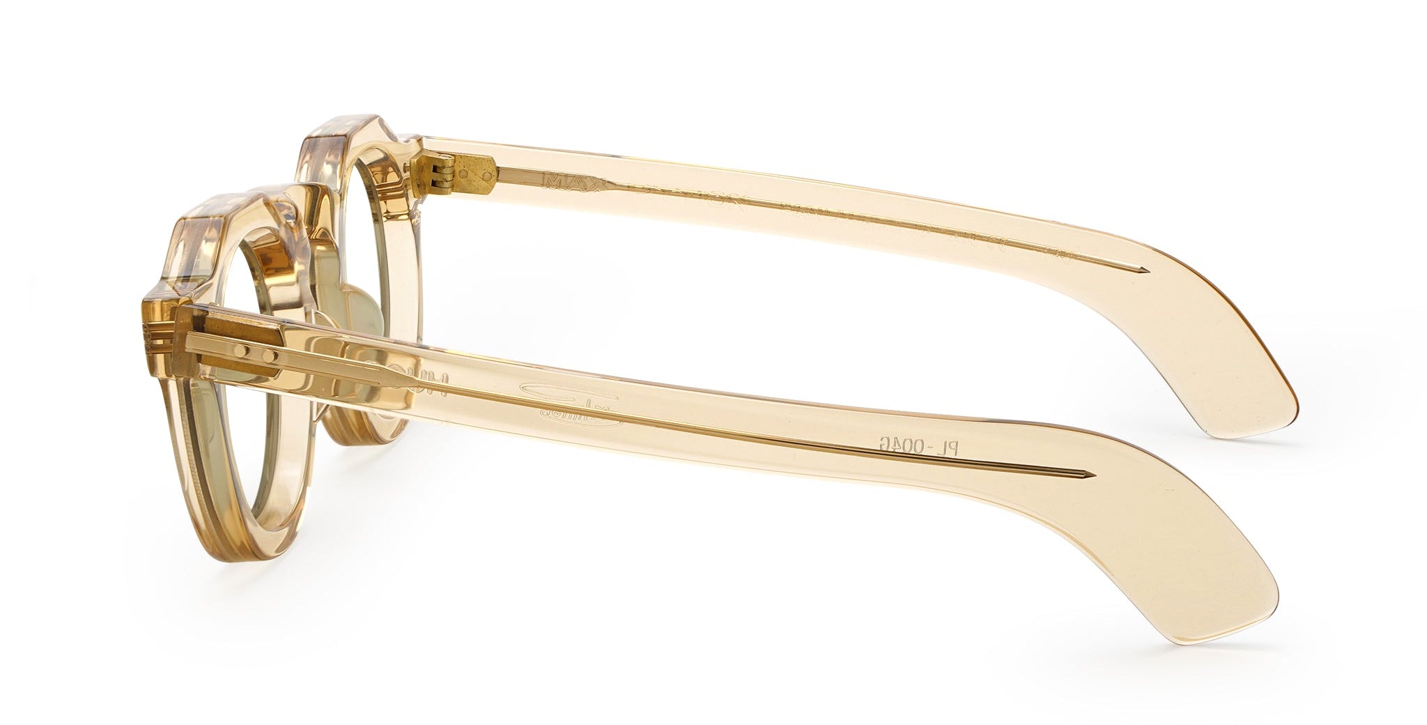 Ottica Mondello Roma - Max Pittion - MXPL-004G - HUGO 44 - DUSTY CHAMPAGNE RX - Acetate - shape Panto - Champagne - EYEWEAR - EYEGLASSES - Unisex,Uomo,Donna,Women,Men - lens Clear - Made In Japan