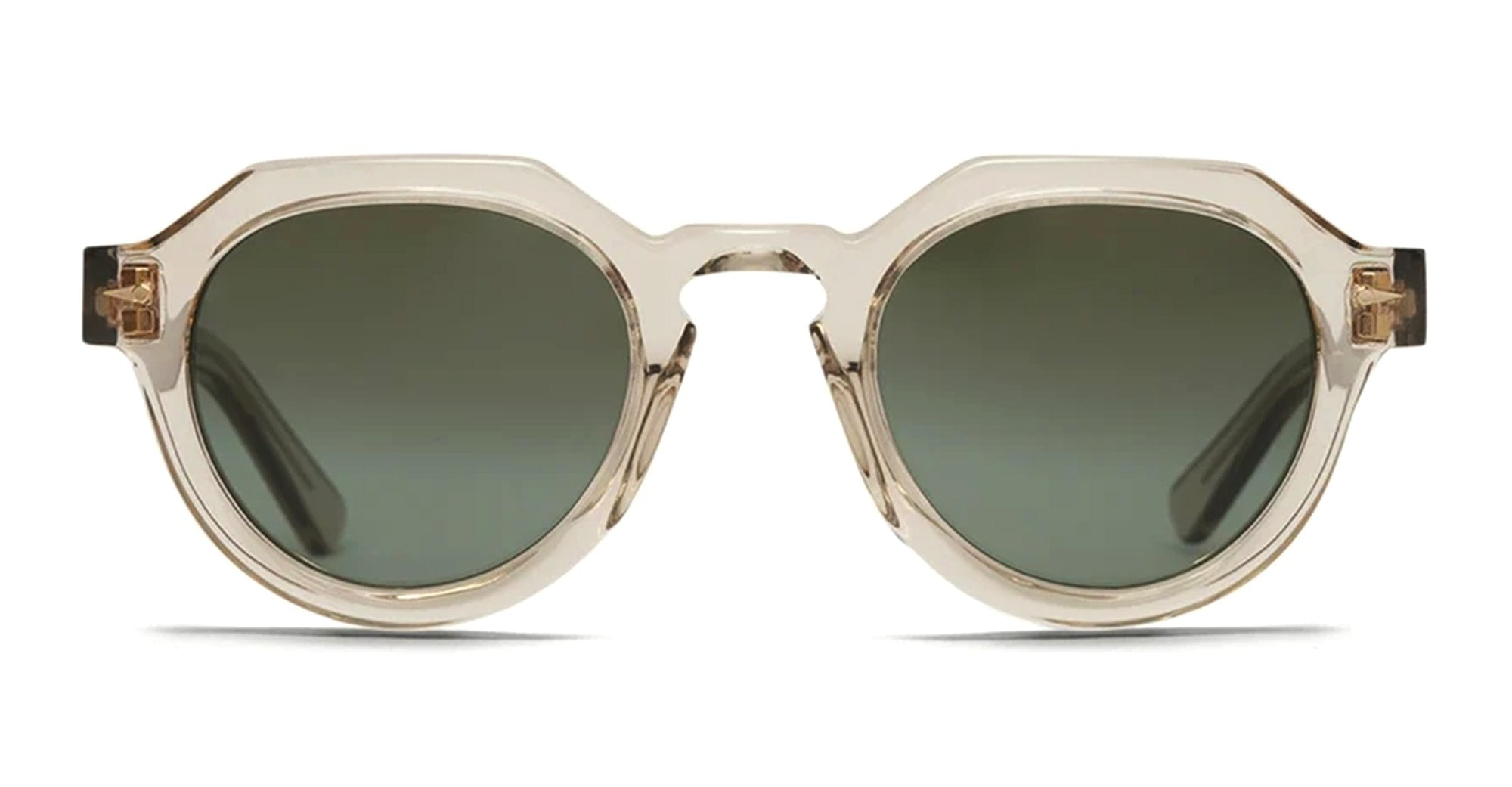 Ottica Mondello Roma - Ahlem - AHL.000855.SUN - Grenelle - Novemberlight / Gradient green Lens - Acetate - shape Panto - transparent beige - EYEWEAR - SUNGLASSES - Unisex,Uomo,Donna,Women,Men - lens Gradient green - Made In France
