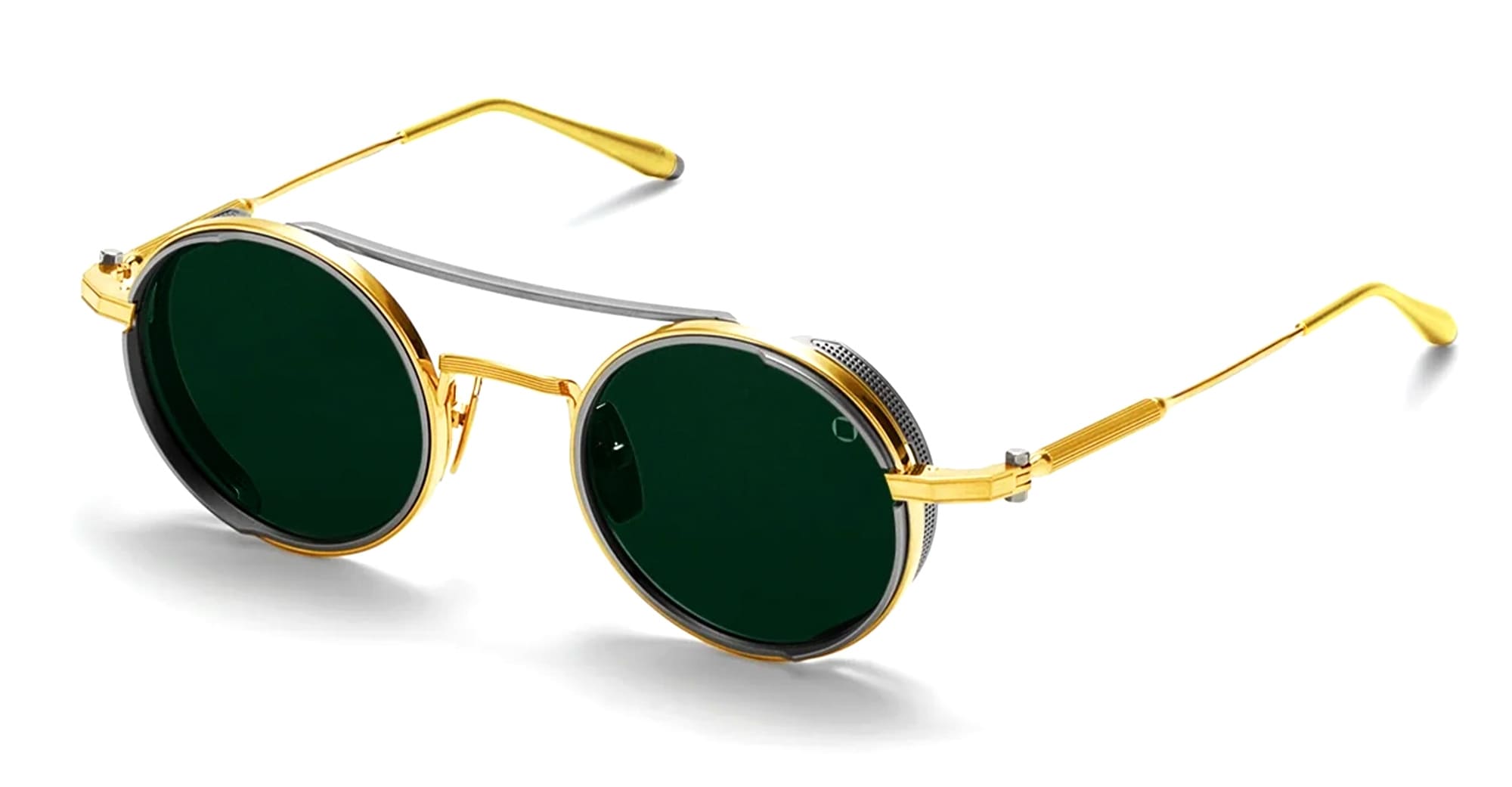 Ottica Mondello Roma - Akoni - AKS-505F-46 - ERIS - 18K GOLD PLATED (LIMITED EDITION) - Titanium - shape  - Gold - EYEWEAR - SUNGLASSES - Unisex,Uomo,Donna,Women,Men - lens  - Made In Japan