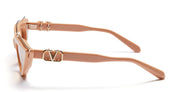 Ottica Mondello Roma - Valentino - VLS-114C-49 - V-GOLDCUT II - BEIGE / WHITE GOLD - Acetate, titanium - shape Cat-eye - beige - EYEWEAR - SUNGLASSES - Donna,Women - lens light brown - Made In Japan