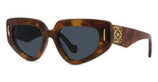 Ottica Mondello Roma - Loewe - LW40160I5153V - ANAGRAM LW40160I-53V - HAVANA - Acetate - shape Geometric - Havana - EYEWEAR - SUNGLASSES - Donna,Women - lens Blue - Made In Italy