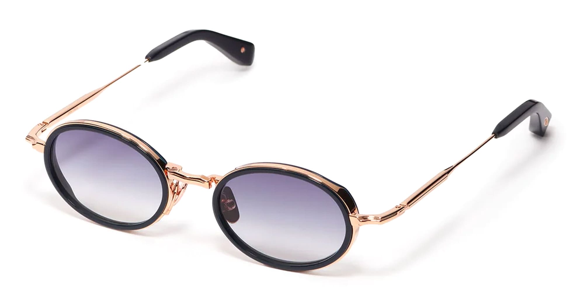 Ottica Mondello Roma - John Dalia - EDDIE-C134 - EDDIE - C134 Dark Navy Blue / Rose Gold - Metal - shape  - blue, gold - EYEWEAR - SUNGLASSES - Unisex,Uomo,Donna,Women,Men - lens  - Made In France