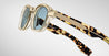Ottica Mondello Roma - Jacques Marie Mage - JMMZP-10Y3 - DECADE COLLECTION: ZEPHIRIN - DUN - Acetate - shape Squared - beige - EYEWEAR - SUNGLASSES - Uomo,Men - lens Blue - Made In Japan