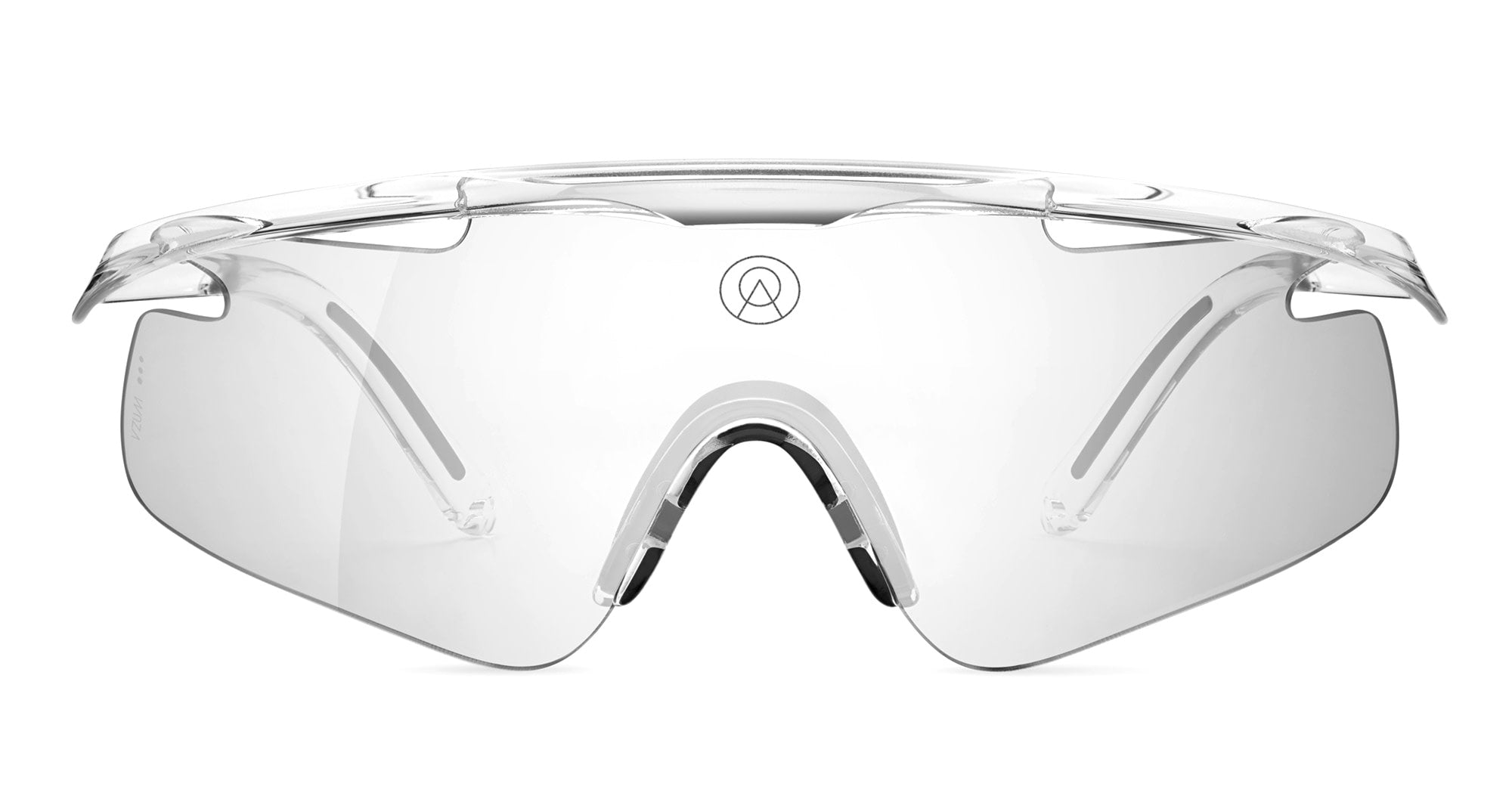  VZUM SUPER ALU - Tr90 - shape Mask - Crystal - EYEWEAR - SUNGLASSES - Unisex,Uomo,Donna,Women,Men - lens Grey - Made In Italy