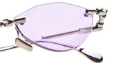 Ottica Mondello Roma - Kuboraum - KRSH64GM0000004L - MASK H64 - GUNMETAL - Metal - shape Cat-eye - grey - EYEWEAR - SUNGLASSES - Unisex,Uomo,Donna,Women,Men - lens violet - Made In Italy