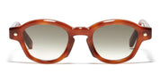 Ottica Mondello Roma - John Dalia - P10-C123 - PROJECT 10 -  C123 Cognac / Rose Gold - Acetate - shape Pantos - brown - EYEWEAR - SUNGLASSES - Unisex,Uomo,Donna,Women,Men - lens Gradient green - Made In France