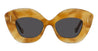 Ottica Mondello Roma - Loewe - LW40127I4853A - RETRO SCREEN - BLONDE HAVANA - Acetate - shape Cat-eye - Havana - EYEWEAR - SUNGLASSES - Donna,Women - lens Grey - Made In Italy