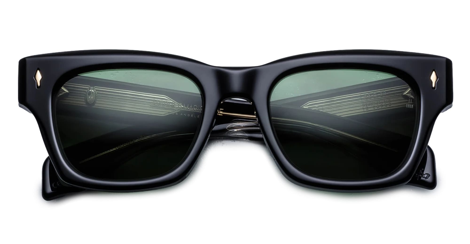 Ottica Mondello Roma - Jacques Marie Mage - JMMDEX-18V - DEALAN 53 - VENOM - Acetate - shape Squared - Black - EYEWEAR - SUNGLASSES - Unisex,Uomo,Donna,Women,Men - lens Green - Made In Japan