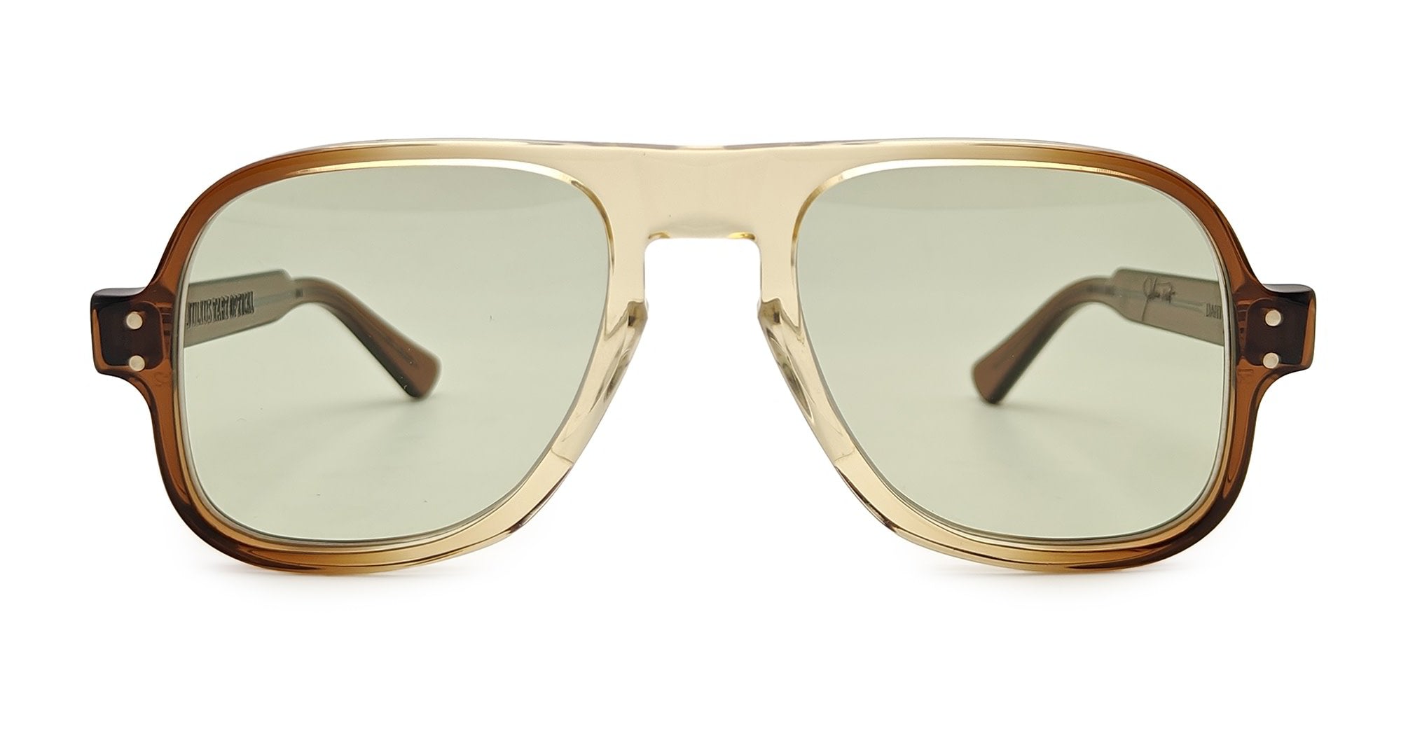 Ottica Mondello Roma - Julius Tart - JTPL-020P-2B-GN-60 - DART - BROWN GRADIENT / LIGHT GREEN LENS - Acetate - shape Navigator - brown - EYEWEAR - SUNGLASSES - Unisex,Uomo,Donna,Women,Men - lens Green - Made In Japan