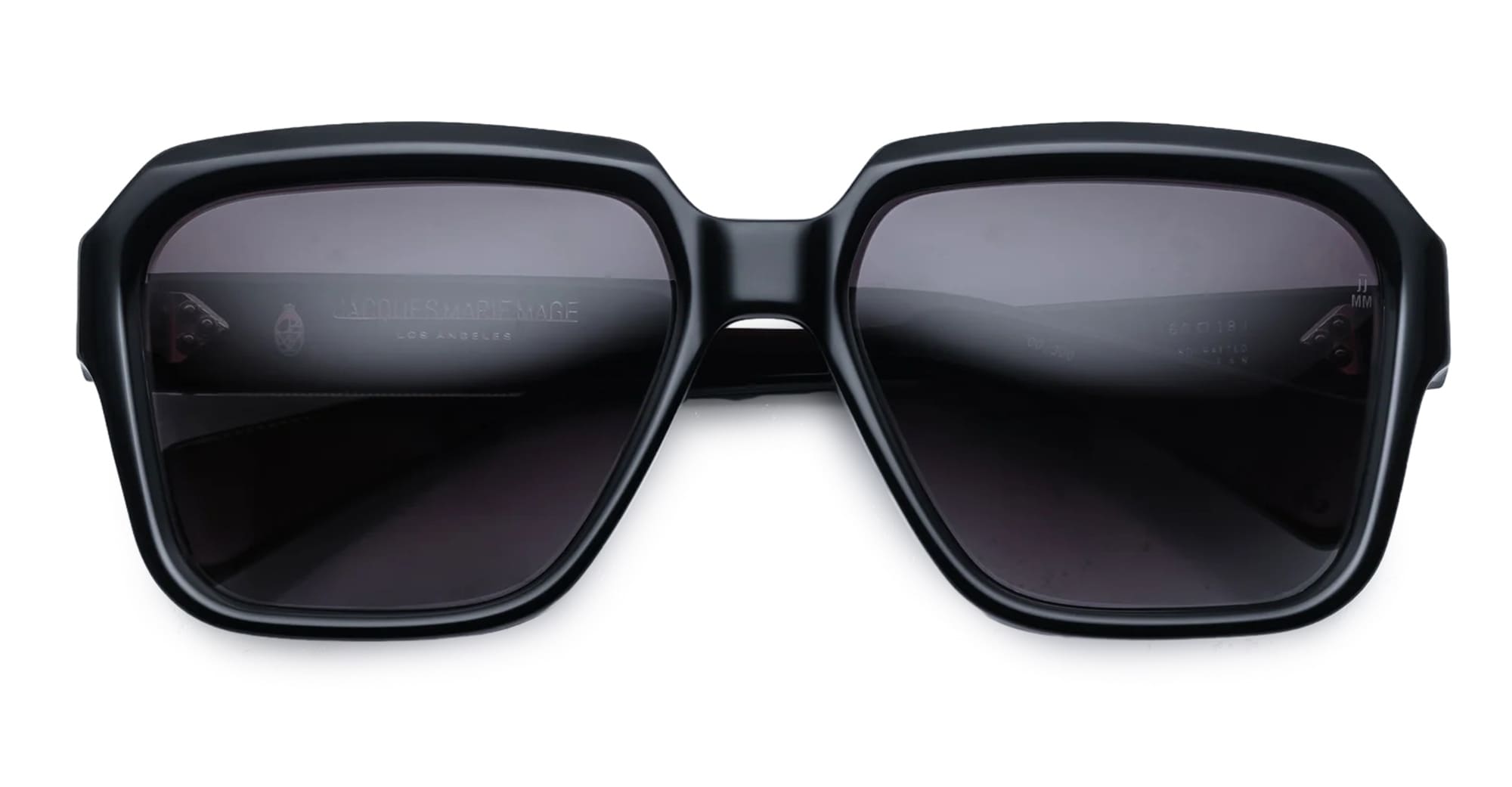 Ottica Mondello Roma - Jacques Marie Mage - JMMFR-6P - ALFRED - BLOODSTONE - Acetate - shape Squared - black, burgundy - EYEWEAR - SUNGLASSES - Unisex,Uomo,Donna,Women,Men - lens Black - Made In Japan