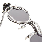 Ottica Mondello Roma - Kuboraum - KRSZ50RH0000002Y - MASK Z50 RH - DARK MATT GUNMETAL - metal, acetate - shape Round - grey - EYEWEAR - SUNGLASSES - Unisex,Uomo,Donna,Women,Men - lens Grey - Made In Italy