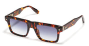 Ottica Mondello Roma - John Dalia - P18-C142-56 - PROJECT 18 (56) -  C142 Classic Havana / Gold - Acetate - shape Squared - havana, gold - EYEWEAR - SUNGLASSES - Unisex,Uomo,Donna,Women,Men - lens Gradient blue - Made In France