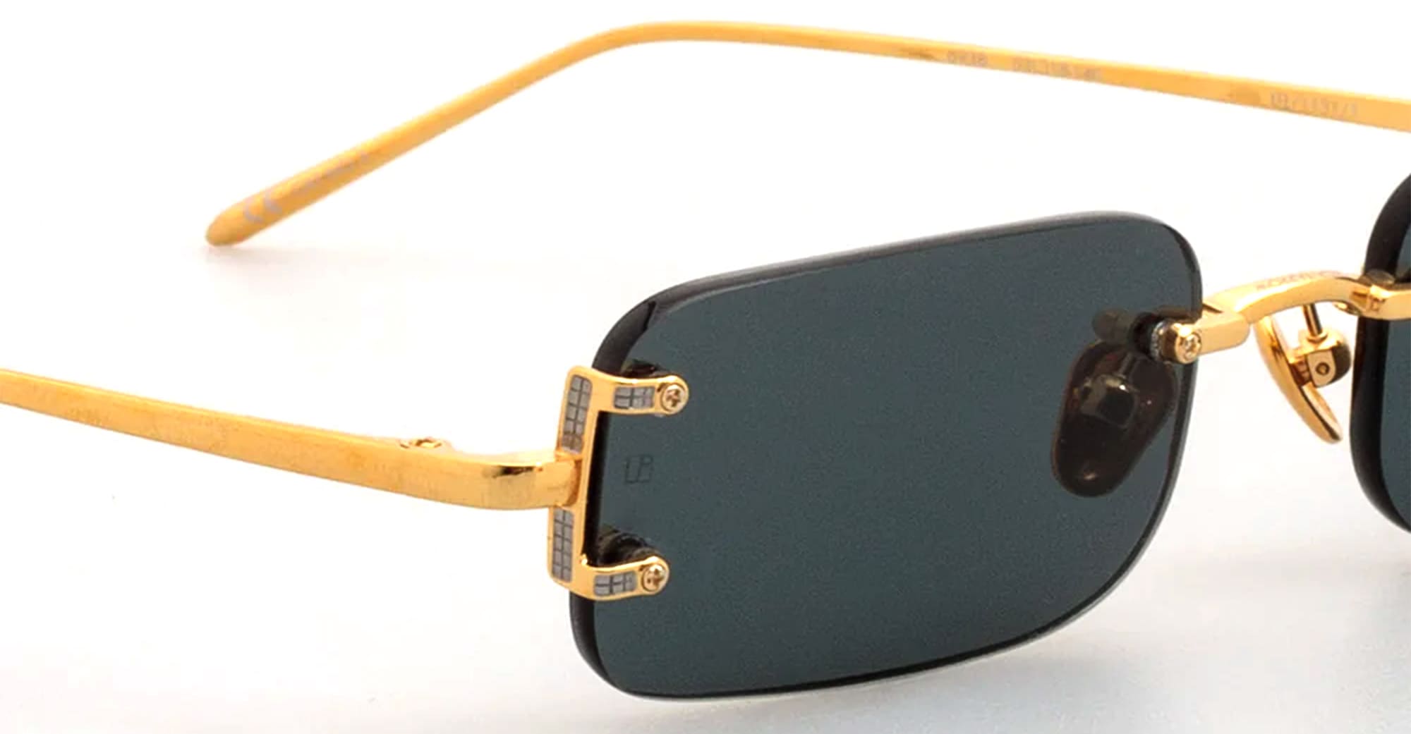 LINDA FARROW Taylor - yellow gold / green lens – Mondello 1962