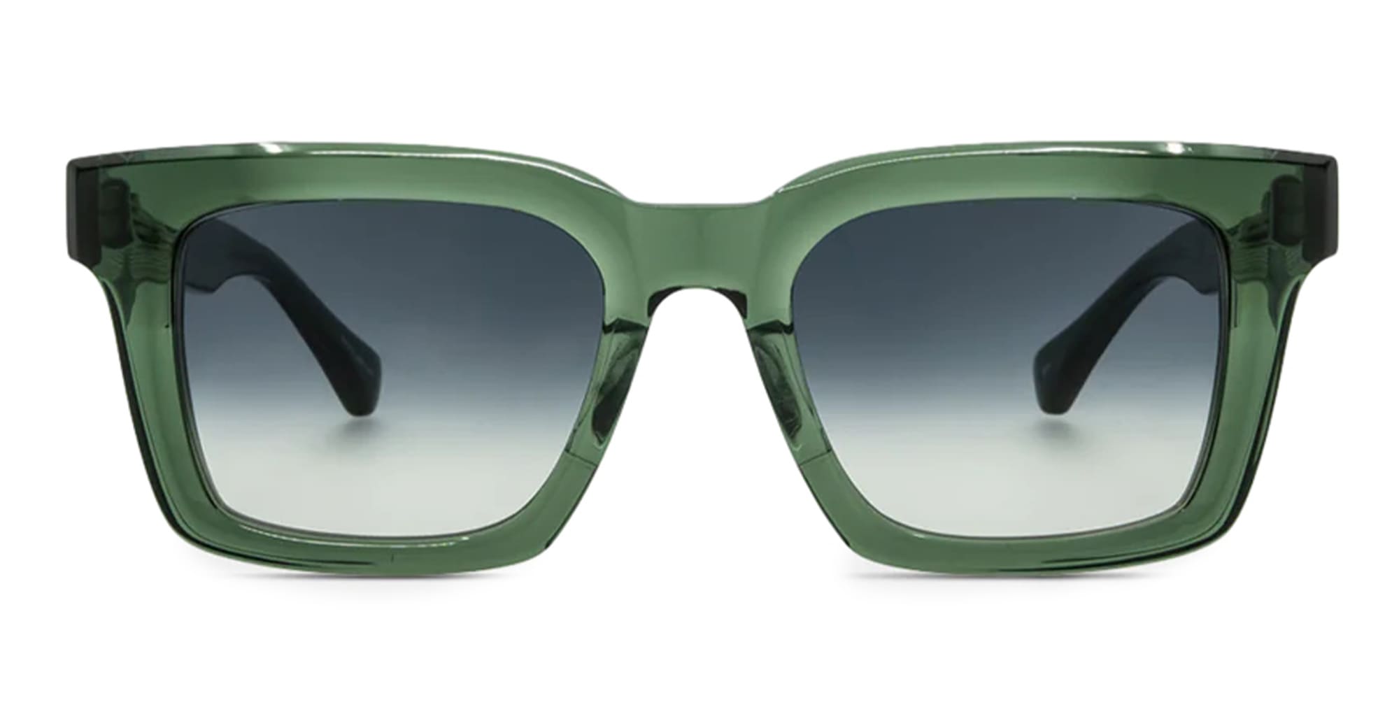  BLUE GRADIENT - Acetate - shape Rectangular - green - EYEWEAR - SUNGLASSES - Unisex,Uomo,Donna,Women,Men - lens Gradient grey - Made In Japan