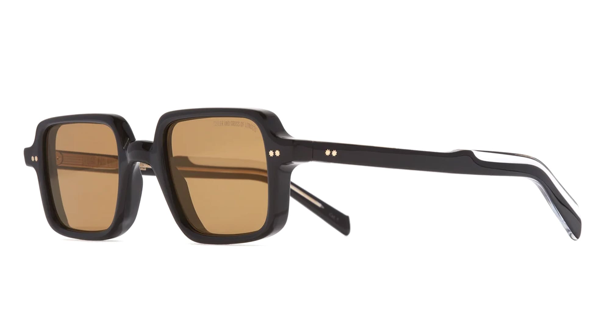 Ottica Mondello Roma - Cutler and Gross - CGSN-GR02-48-01 - GR02 - BLACK - Acetate - shape Rectangular - blue - EYEWEAR - SUNGLASSES - Unisex,Uomo,Donna,Women,Men - lens Brown - Made In Italy