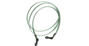 Leather cord brush art glass - green