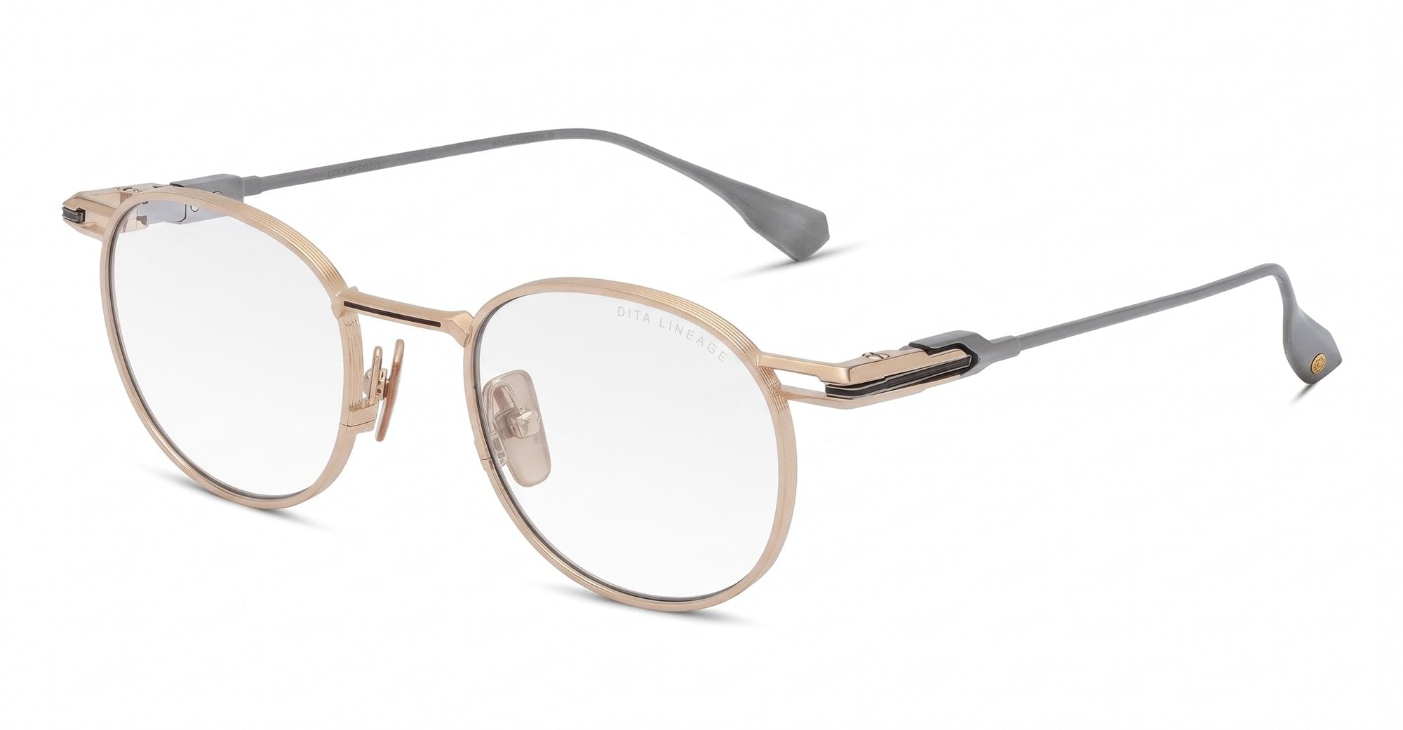  ANTIQUE SILVER RX - Titanium - shape Round - gold, silver - EYEWEAR - EYEGLASSES - Unisex,Uomo,Donna,Women,Men - lens Clear - Made In Japan