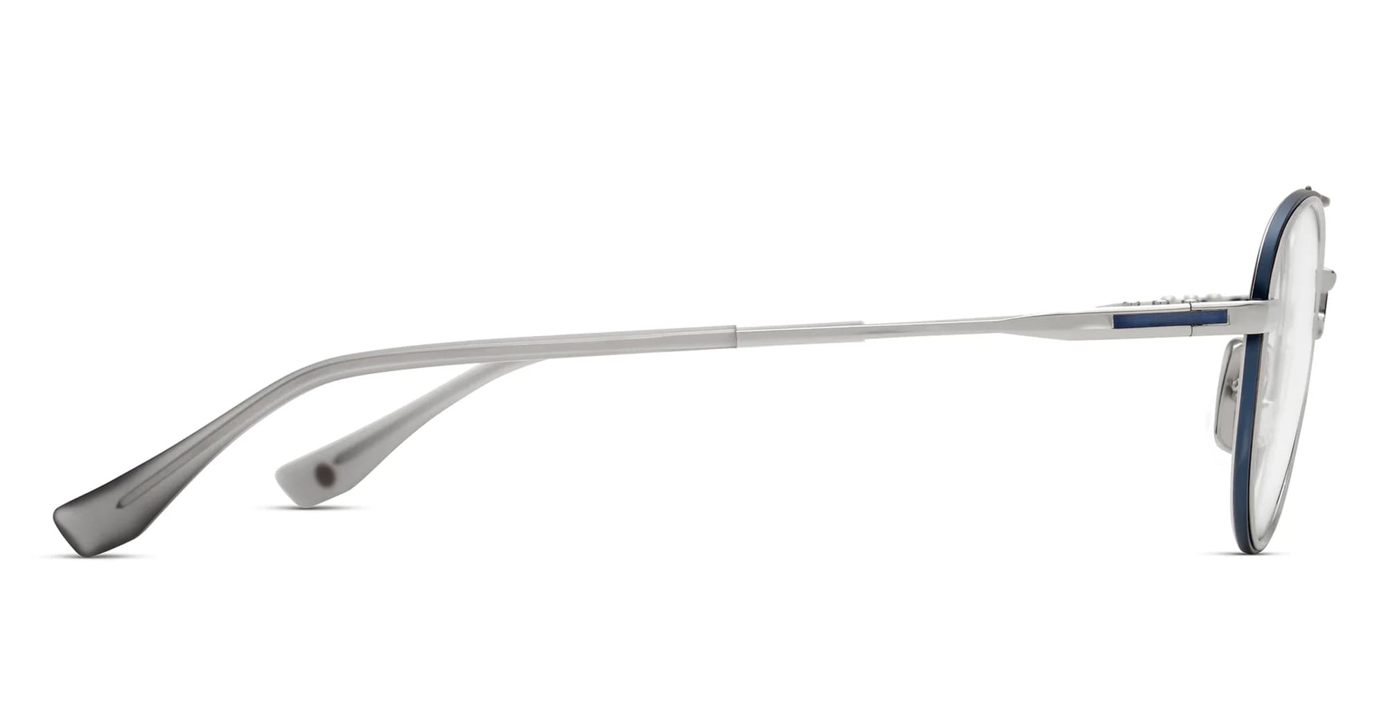 Ottica Mondello Roma - DITA - DTX189-A-03 - ETHYX-  BLUE IRON / SILVER RX - titanium, acetate - shape Round - Silver, blue - EYEWEAR - EYEGLASSES - Unisex,Uomo,Donna,Women,Men - lens Clear - Made In Japan