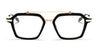 Ottica Mondello Roma - Akoni - AKX-413A-51 - AKARI - BLACK / GOLD - Acetate, titanium - shape   - Black, gold - EYEWEAR - EYEGLASSES - Uomo,Men - lens Clear - Made In Japan