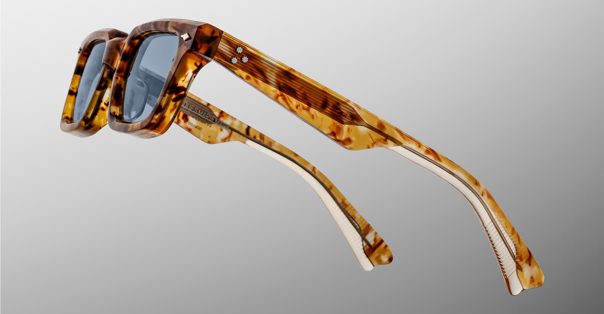 Ottica Mondello Roma - Jacques Marie Mage - JMMCB-13U - CASABLANCA - CAIRO - Acetate - shape Rectangular - Havana - EYEWEAR - EYEGLASSES - Unisex,Uomo,Donna,Women,Men - lens Blue - Made In Japan