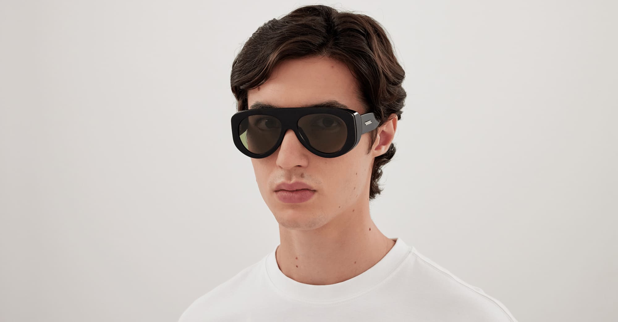 Ottica Mondello Roma - Bottega Veneta - BV1362S-006 - BV1362S-006 - BLACK / GREEN LENS - nylon - shape Pilot - Black - EYEWEAR - SUNGLASSES - Unisex,Uomo,Donna,Women,Men - lens Green - Made In Japan