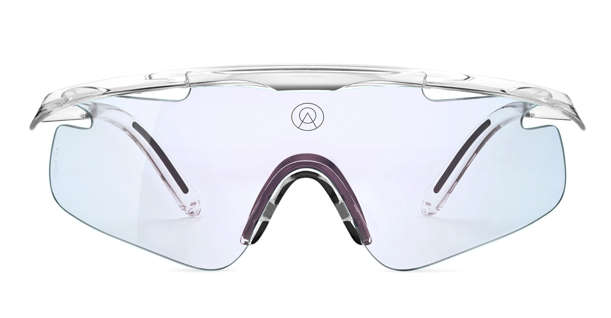  VZUM F-LENS FIRE - Tr90 - shape Mask - Crystal - EYEWEAR - SUNGLASSES - Unisex,Uomo,Donna,Women,Men - lens red - Made In Italy