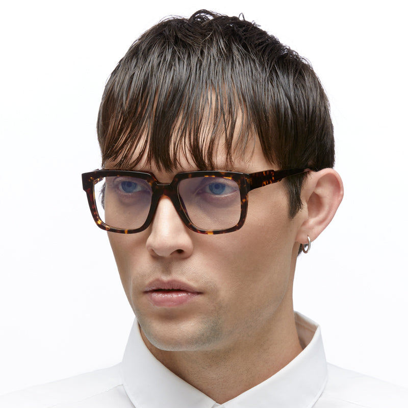 Ottica Mondello Roma - Kuboraum - KRO0K3TA000000OP - MASK K3 - TORTOISE RX - Acetate - shape Squared - Tortoise - EYEWEAR - EYEGLASSES - Unisex,Uomo,Donna,Women,Men - lens Clear - Made In Italy