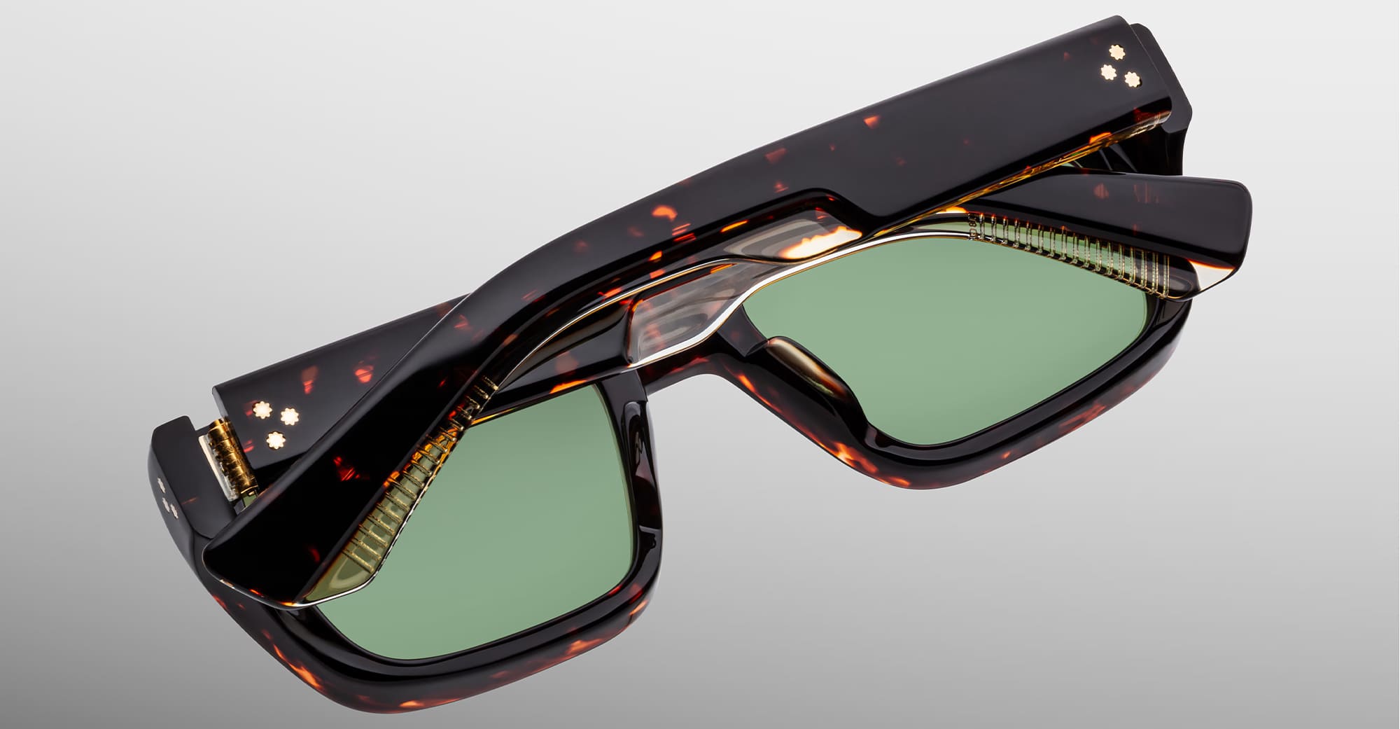 Ottica Mondello Roma - Jacques Marie Mage - JMMWK-18Q - WALKER - ETNA - Acetate - shape Rectangular - Havana - EYEWEAR - SUNGLASSES - Unisex,Uomo,Donna,Women,Men - lens Green - Made In Japan