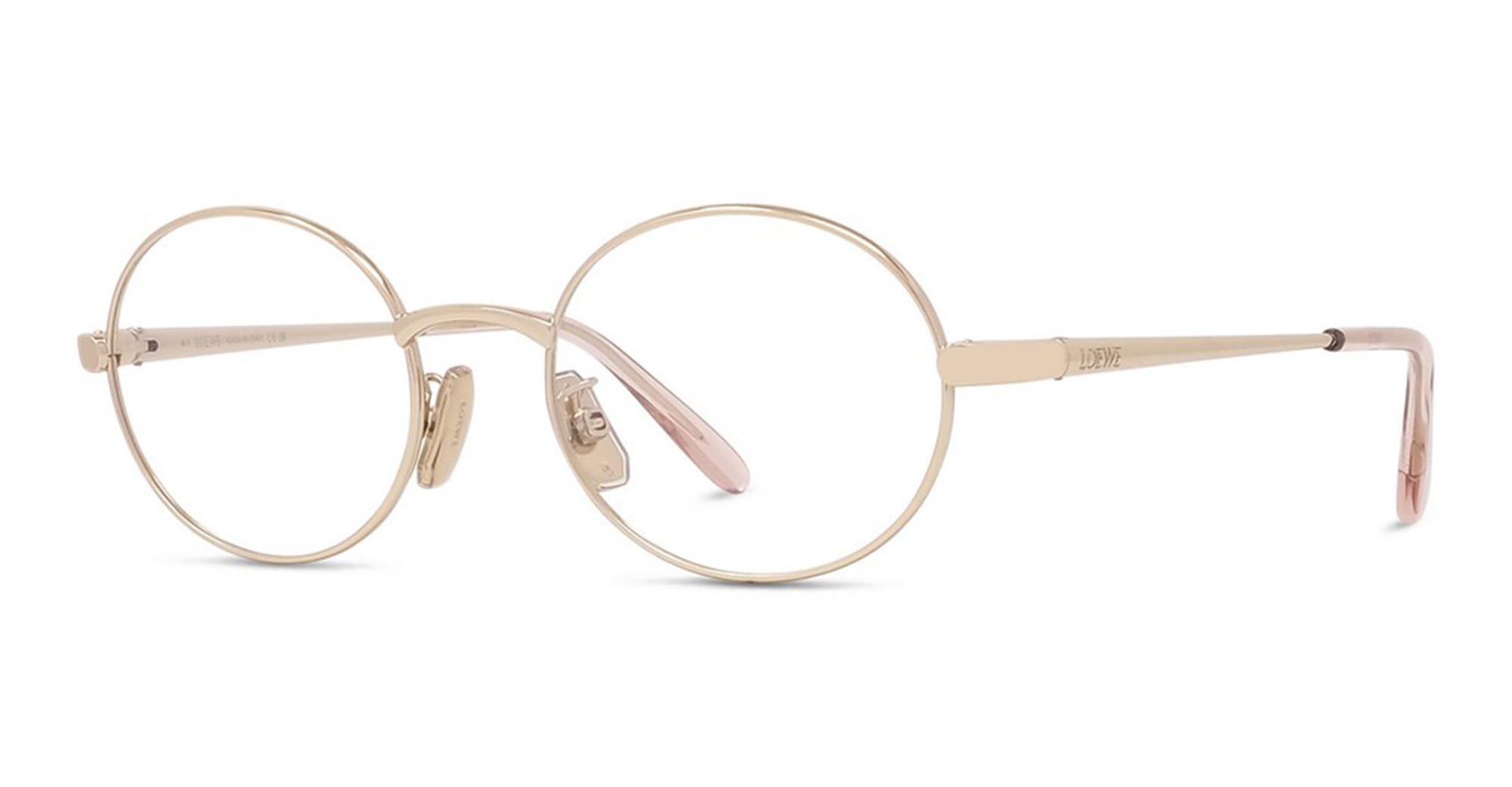 Ottica Mondello Roma - Loewe - LW50094U49033 - LW50094U - GOLD / TRANSPARENT RX - metal, acetate - shape Oval - Gold - EYEWEAR - EYEGLASSES - Donna,Women - lens Clear - Made In Italy