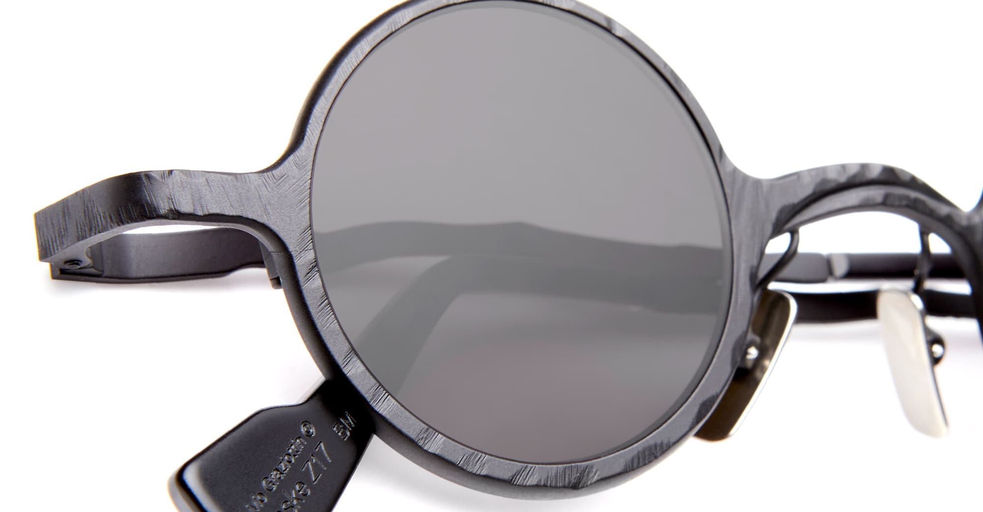Ottica Mondello Roma - Kuboraum - KRSZ17BM0000002Y - MASK Z17 - BLACK MATT - metal, acetate - shape  Round - Black - EYEWEAR - SUNGLASSES - Uomo,Men - lens dark grey - Made In Italy