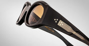 Ottica Mondello Roma - Jacques Marie Mage - JMMYC-5K - GIA - WALNUT - Acetate - shape Oval - brown - EYEWEAR - SUNGLASSES - Donna,Women - lens orange - Made In Japan