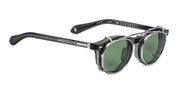 Ottica Mondello Roma - Jacques Marie Mage - JMMDYCP-41 - DEMONCEY CLIP ON - SILVER - Titanium - shape Round - Silver - EYEWEAR - SUNGLASSES - Unisex,Uomo,Donna,Women,Men - lens Green - Made In Japan