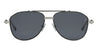 Ottica Mondello Roma - Akoni - AKS-521B-57 - HELIOS - BRUSHED SILVER / BLACK RHODIUM - Titanium - shape Pilot - silver, black - EYEWEAR - SUNGLASSES - Uomo,Men - lens dark grey - Made In Japan